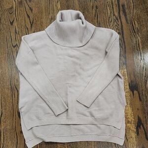 Elegant Tan Turtleneck Sweater Womens Size Medium